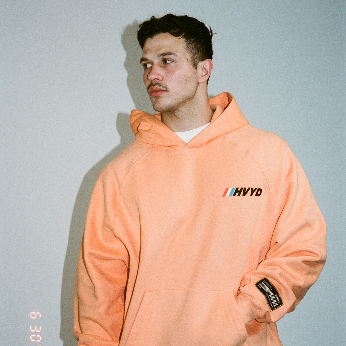 002 HVYD Race Fleece Hoodie — Muskmelon
