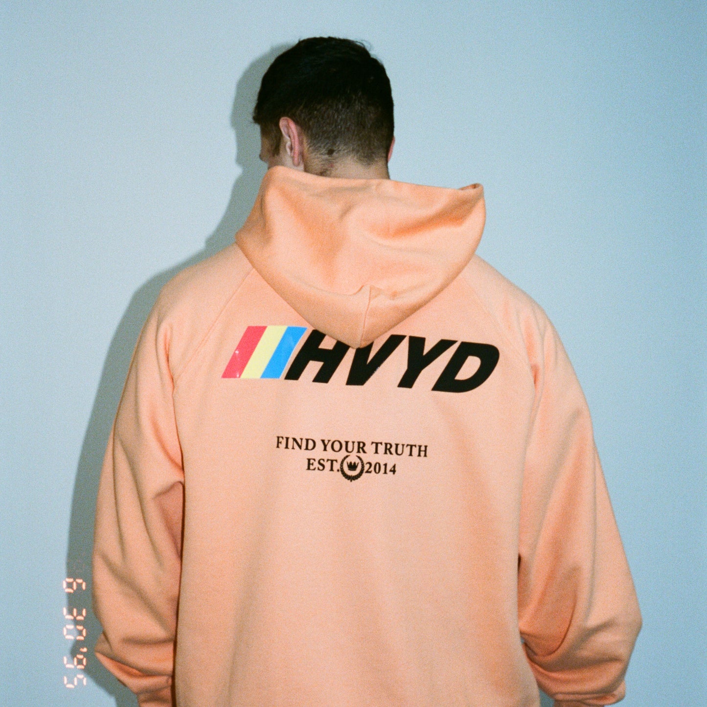 002 HVYD Race Fleece Hoodie — Muskmelon