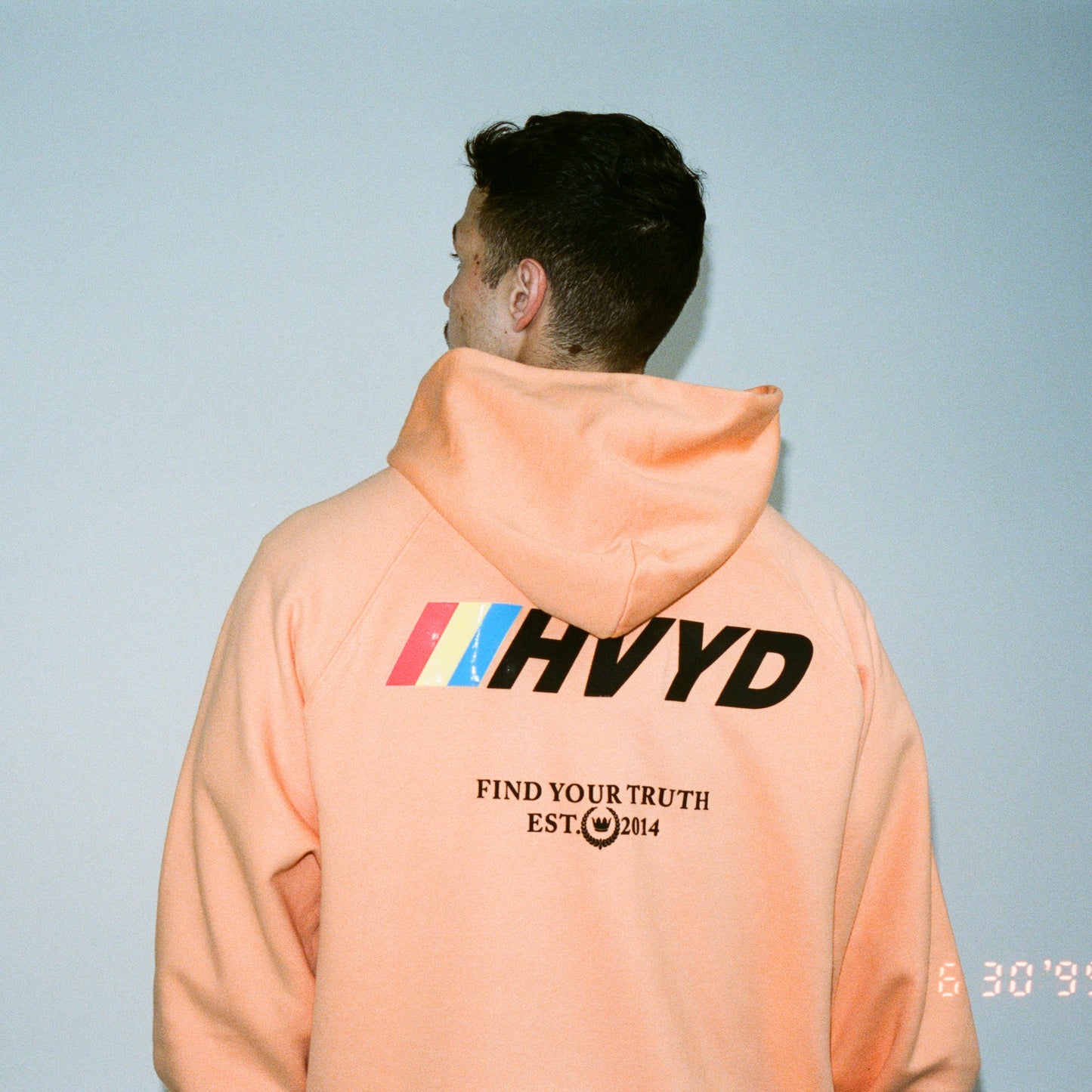 002 HVYD Race Fleece Hoodie — Muskmelon