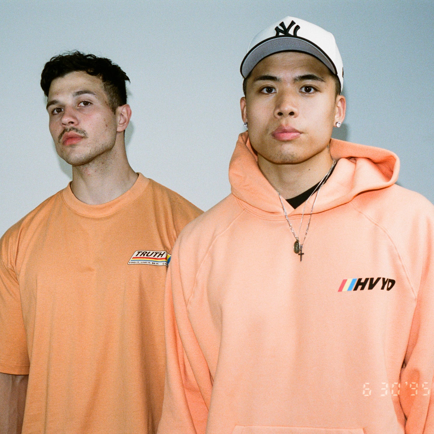 002 HVYD Race Fleece Hoodie — Muskmelon