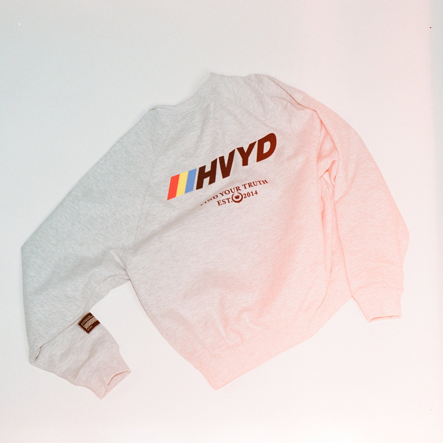 002 HVYD Race Fleece Crewneck — Heather Grey