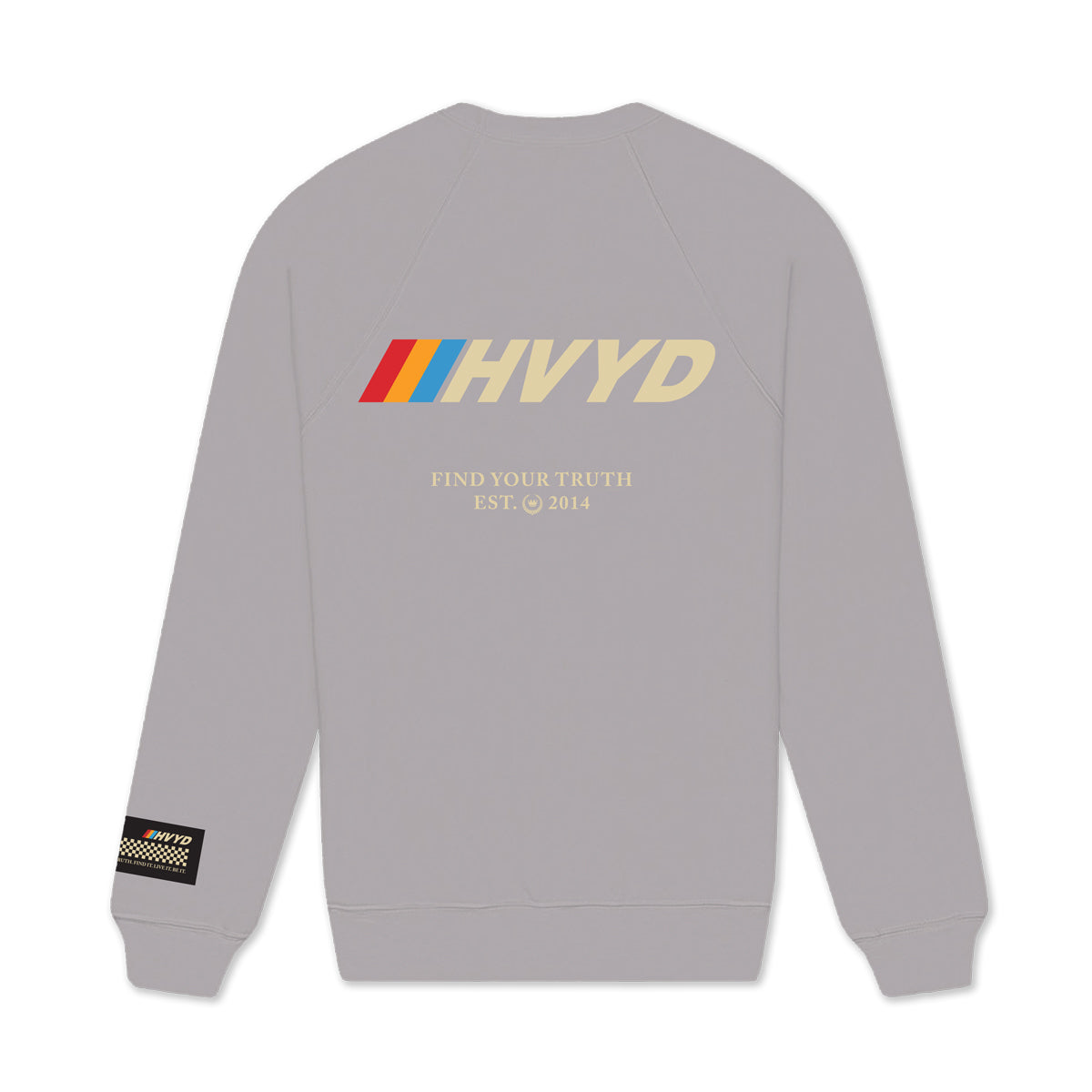 002 HVYD Race Fleece Crewneck — Ash