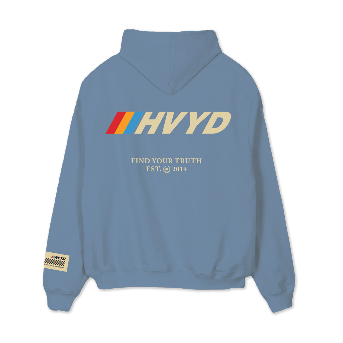 003 HVYD Race Terry Hoodie — Clear Blue
