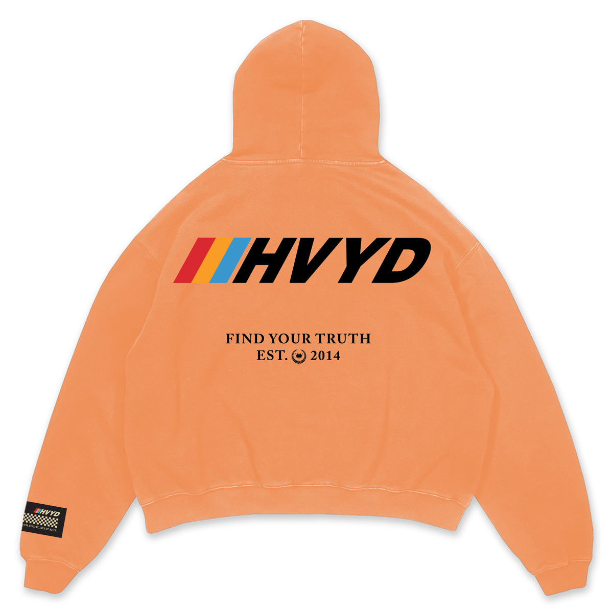 002 HVYD Race Fleece Hoodie — Muskmelon