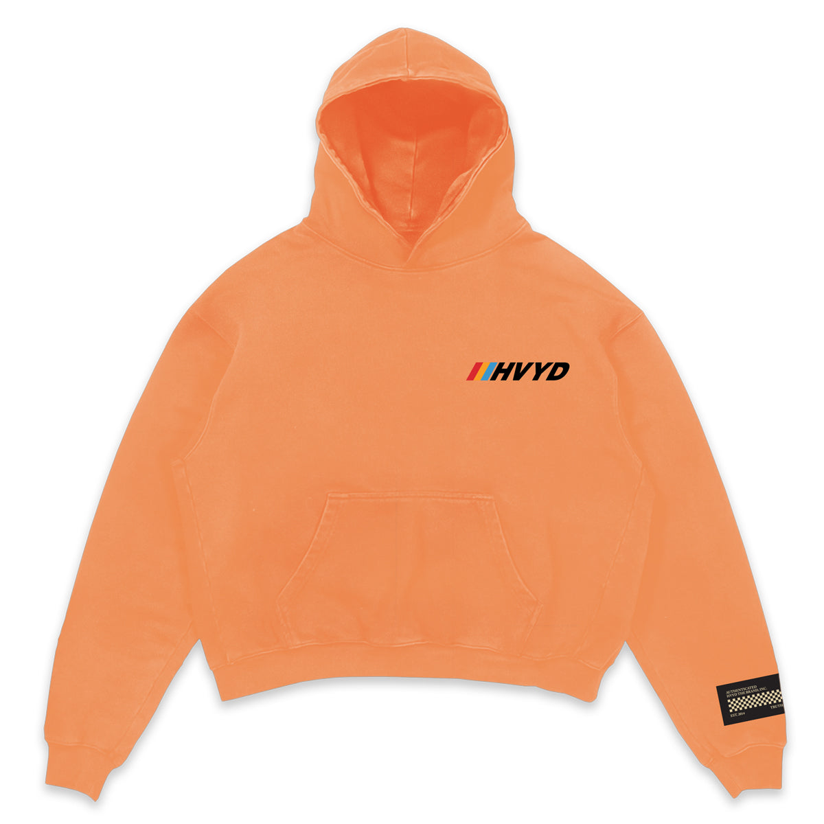 002 HVYD Race Fleece Hoodie — Muskmelon