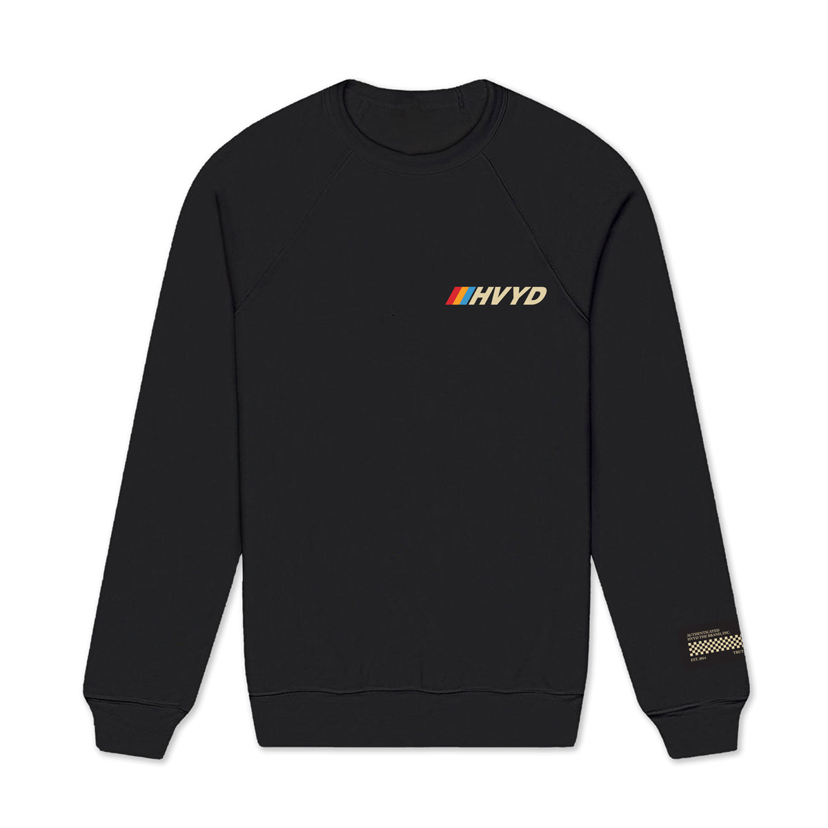 002 HVYD Race Crewneck — Washed Black