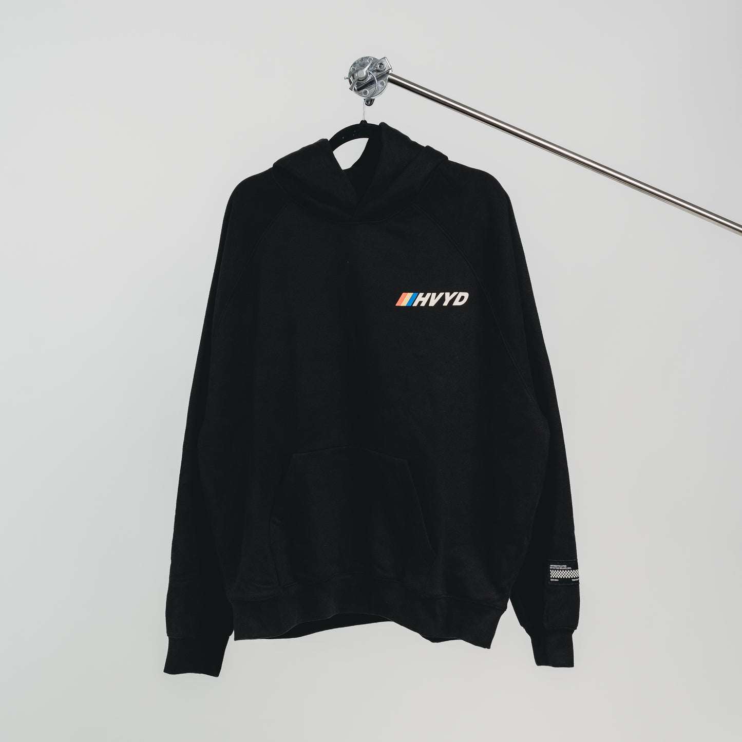 002 HVYD Race Fleece Hoodie — Washed Black