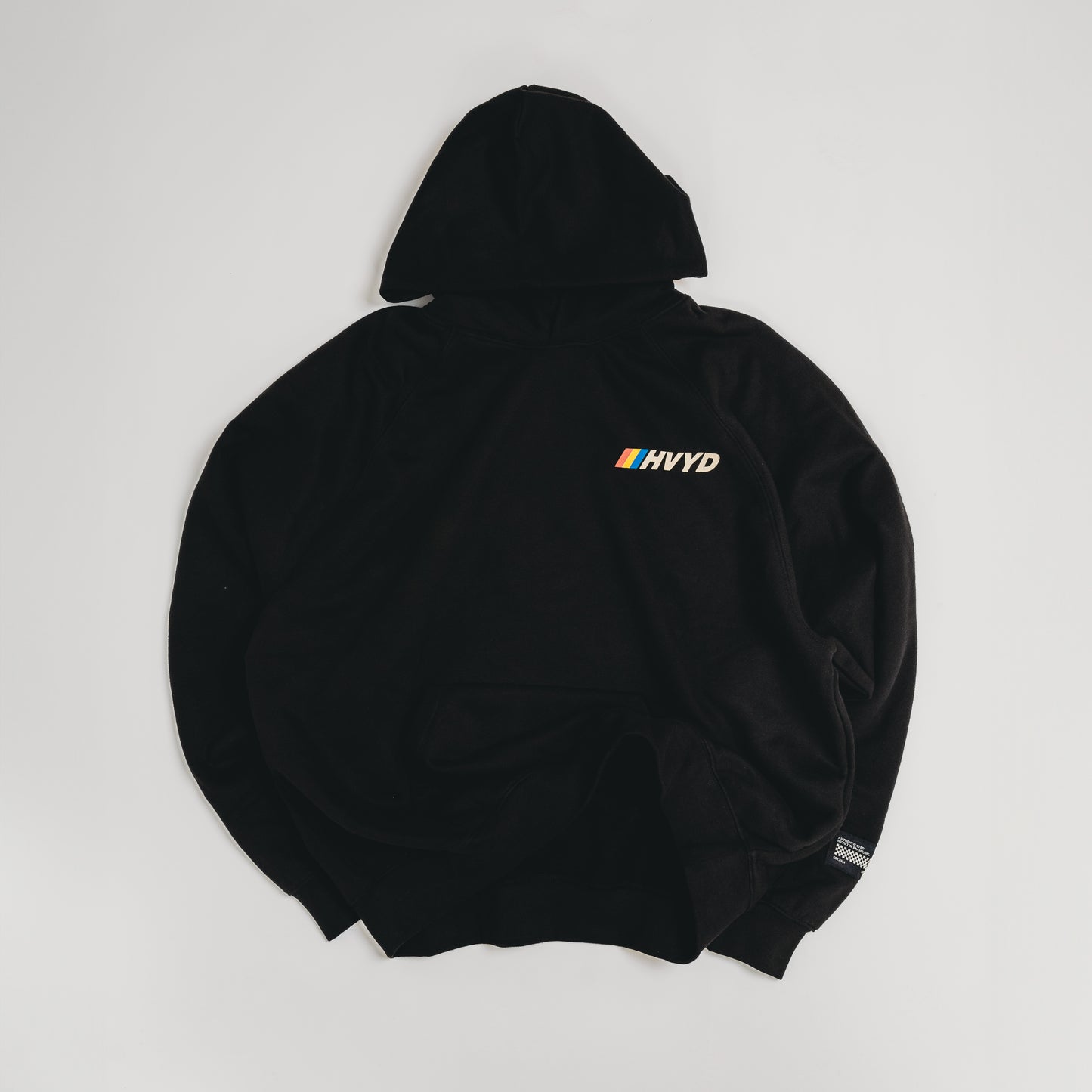 002 HVYD Race Fleece Hoodie — Washed Black