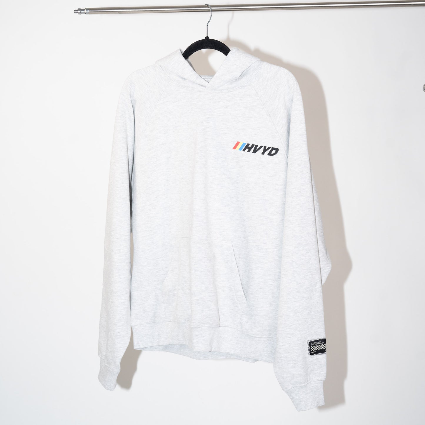 003 HVYD Race Fleece Hoodie — Heather Grey