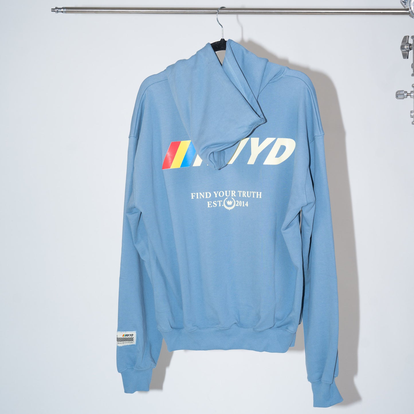 003 HVYD Race Terry Hoodie — Clear Blue