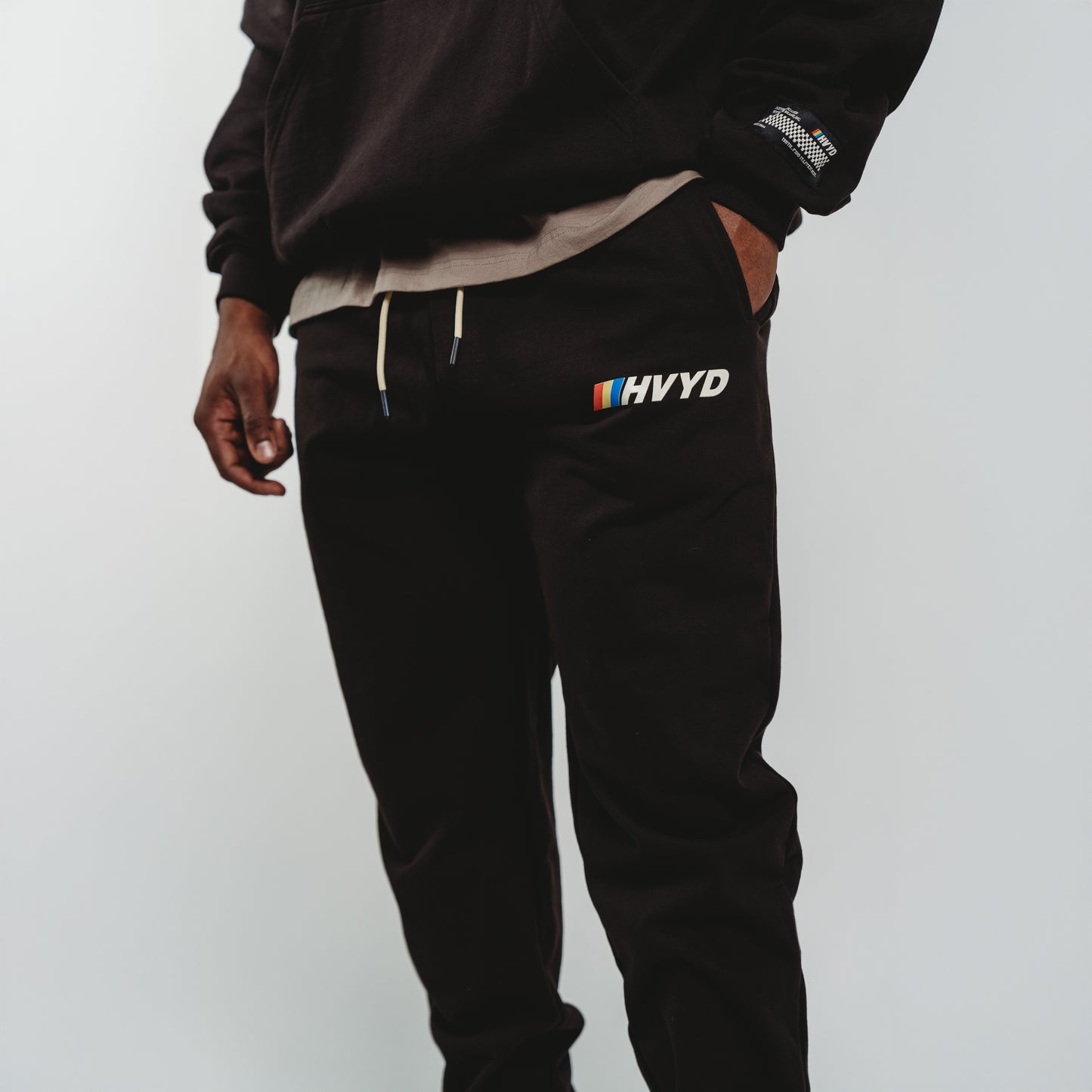 003 HVYD Race Terry Sweatpants — Washed Black