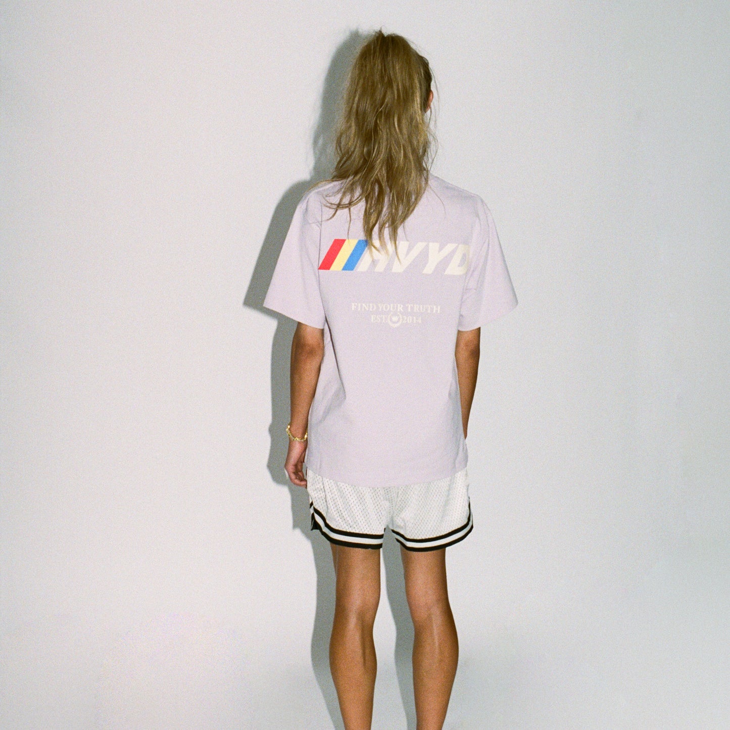 002 HVYD Premium Varsity Mesh Shorts — Bone