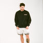 002 HVYD Race Crewneck — Washed Black