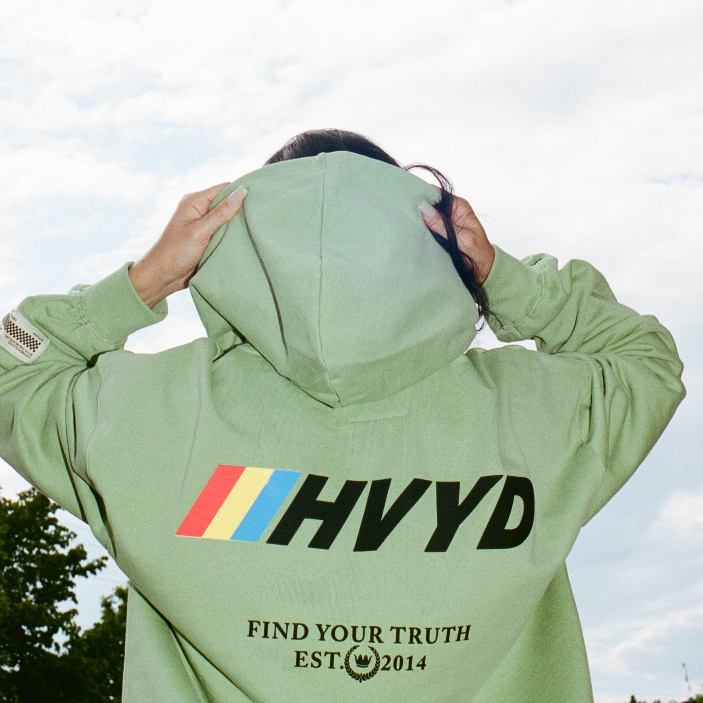 002 HVYD Race Terry Hoodie — Lime