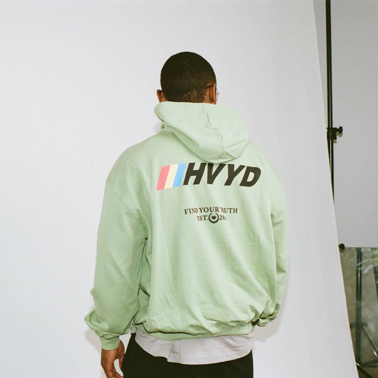 002 HVYD Race Terry Hoodie — Lime