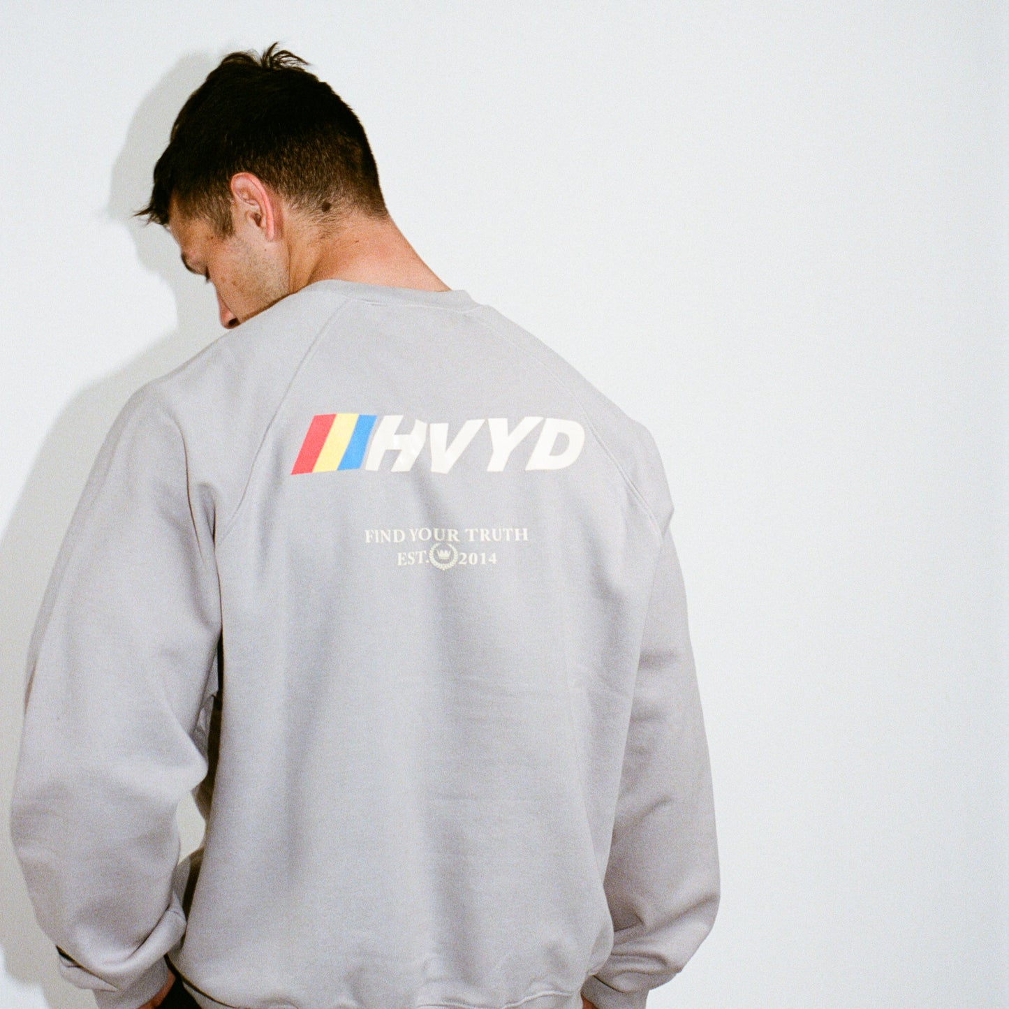 002 HVYD Race Fleece Crewneck — Ash