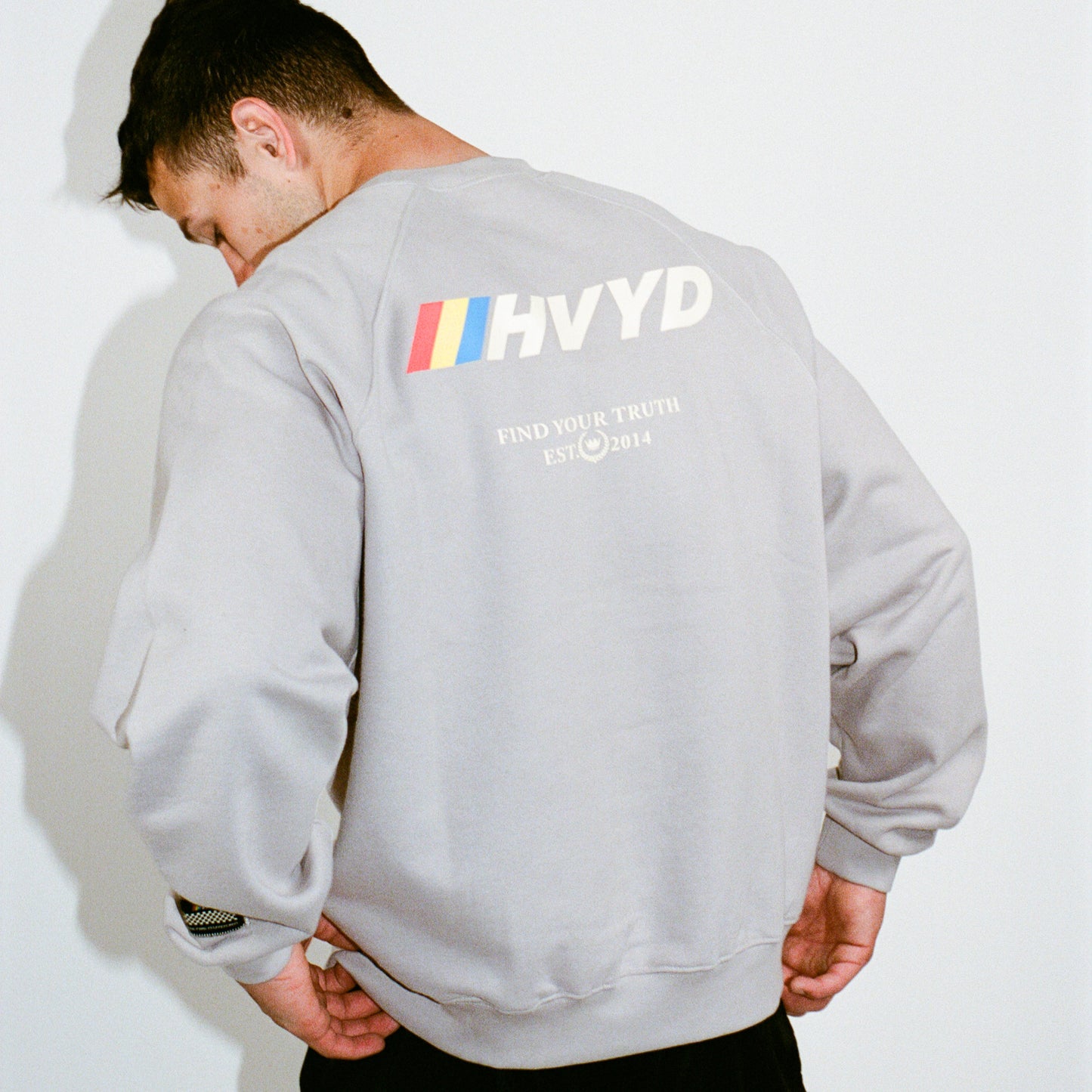 002 HVYD Race Fleece Crewneck — Ash