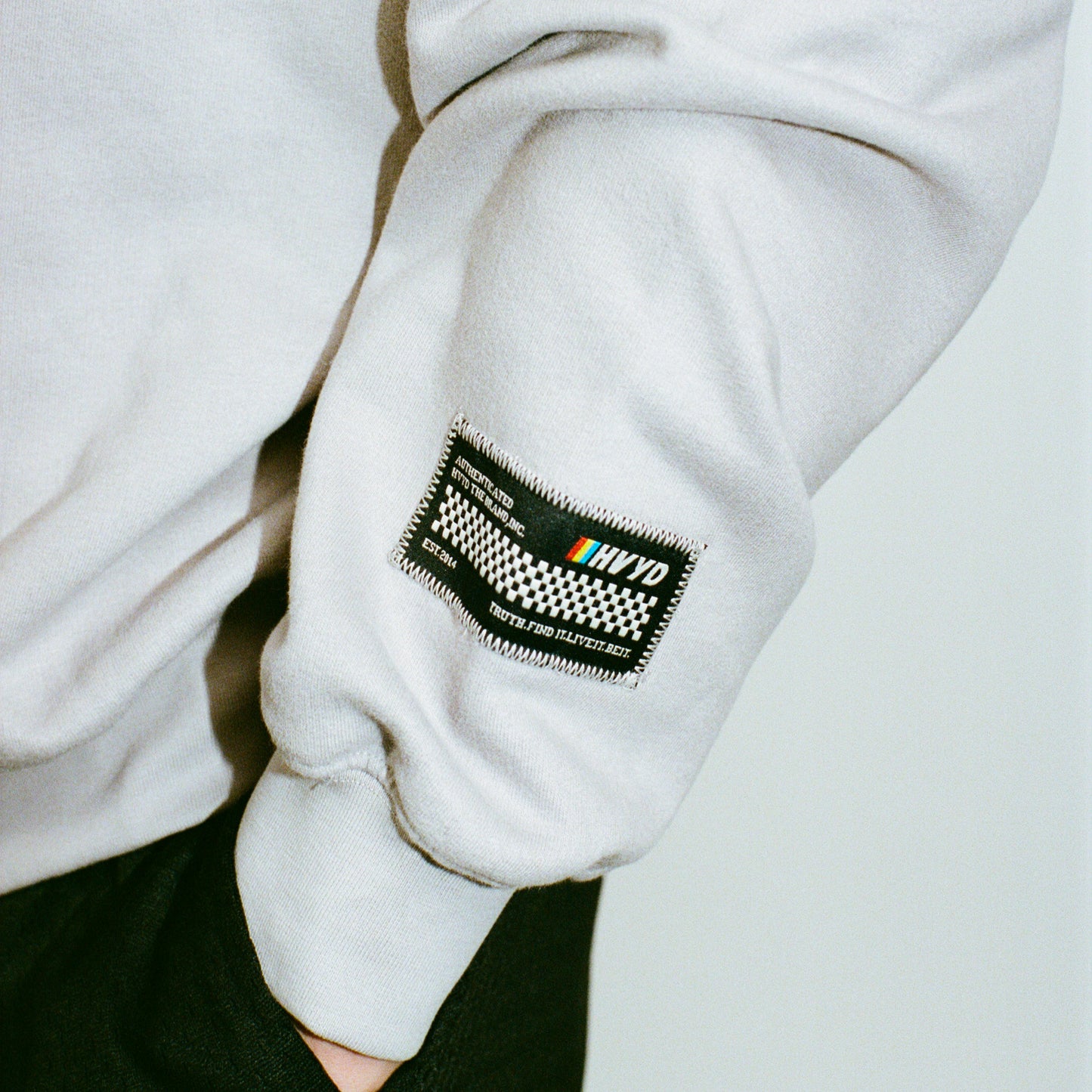 002 HVYD Race Fleece Crewneck — Ash
