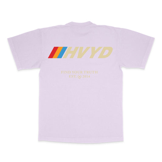 002 HVYD Race T-Shirt — Lavender Fog