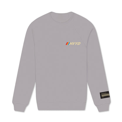 002 HVYD Race Fleece Crewneck — Ash
