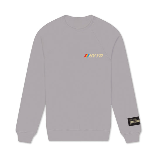 002 HVYD Race Fleece Crewneck — Ash