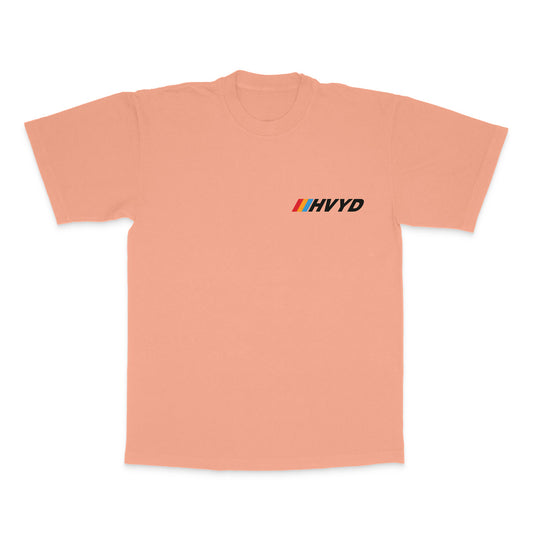 002 HVYD Race T-Shirt — Coral