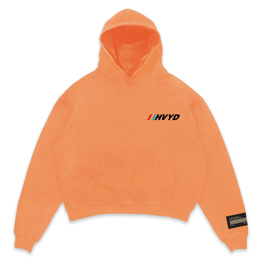 002 HVYD Race Fleece Hoodie — Muskmelon