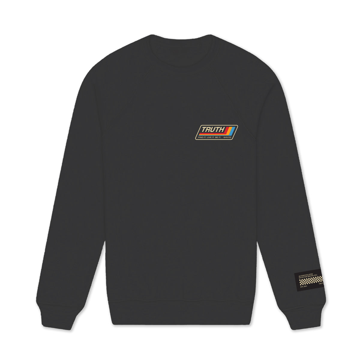 003 HVYD Truth Re-Edition Fleece Crewneck — Washed Black