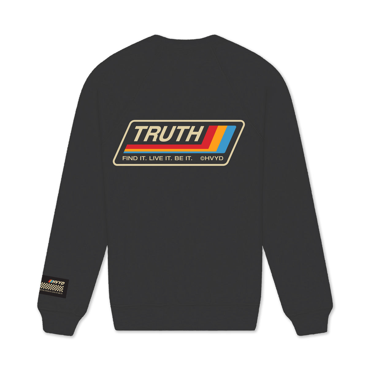 003 HVYD Truth Re-Edition Fleece Crewneck — Washed Black