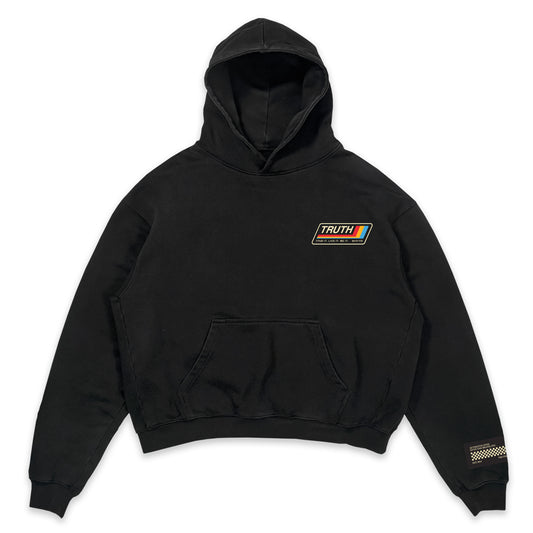 002 HVYD Truth Re-Edition Fleece Hoodie — Washed Black