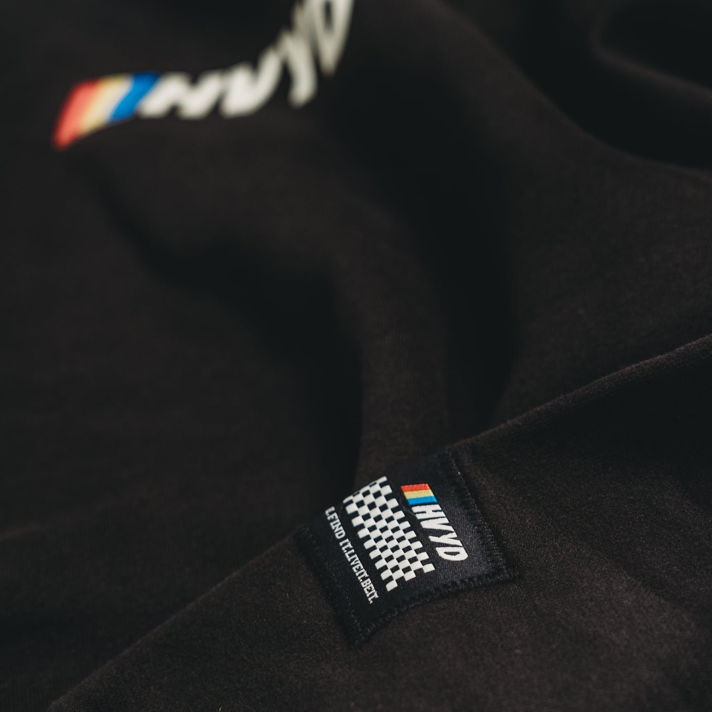 002 HVYD Race Crewneck — Washed Black