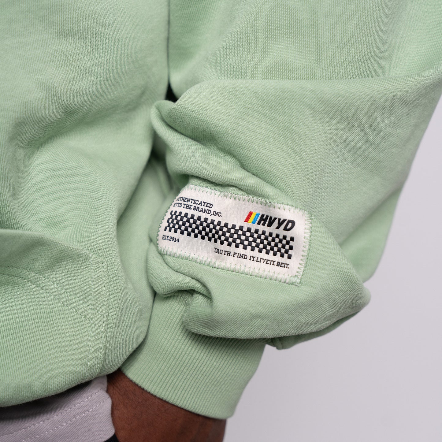 002 HVYD Race Terry Hoodie — Lime