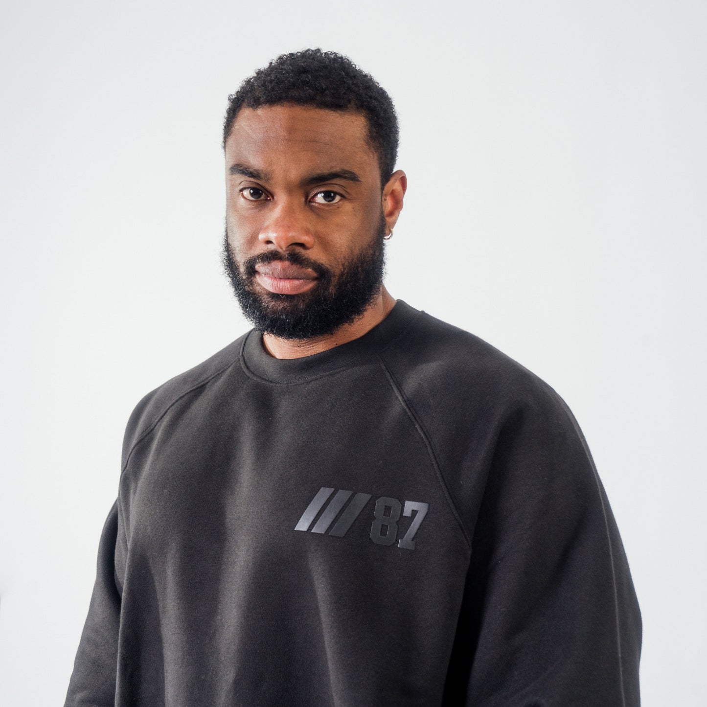 003 HVYD ///87 Fleece Crewneck — Washed Black