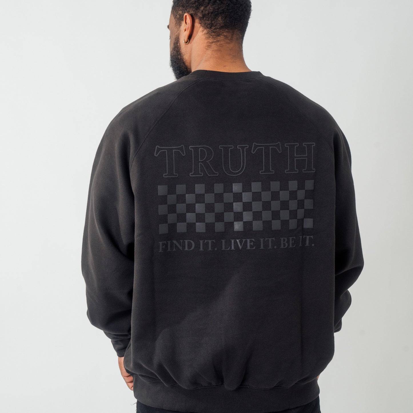 003 HVYD ///87 Fleece Crewneck — Washed Black