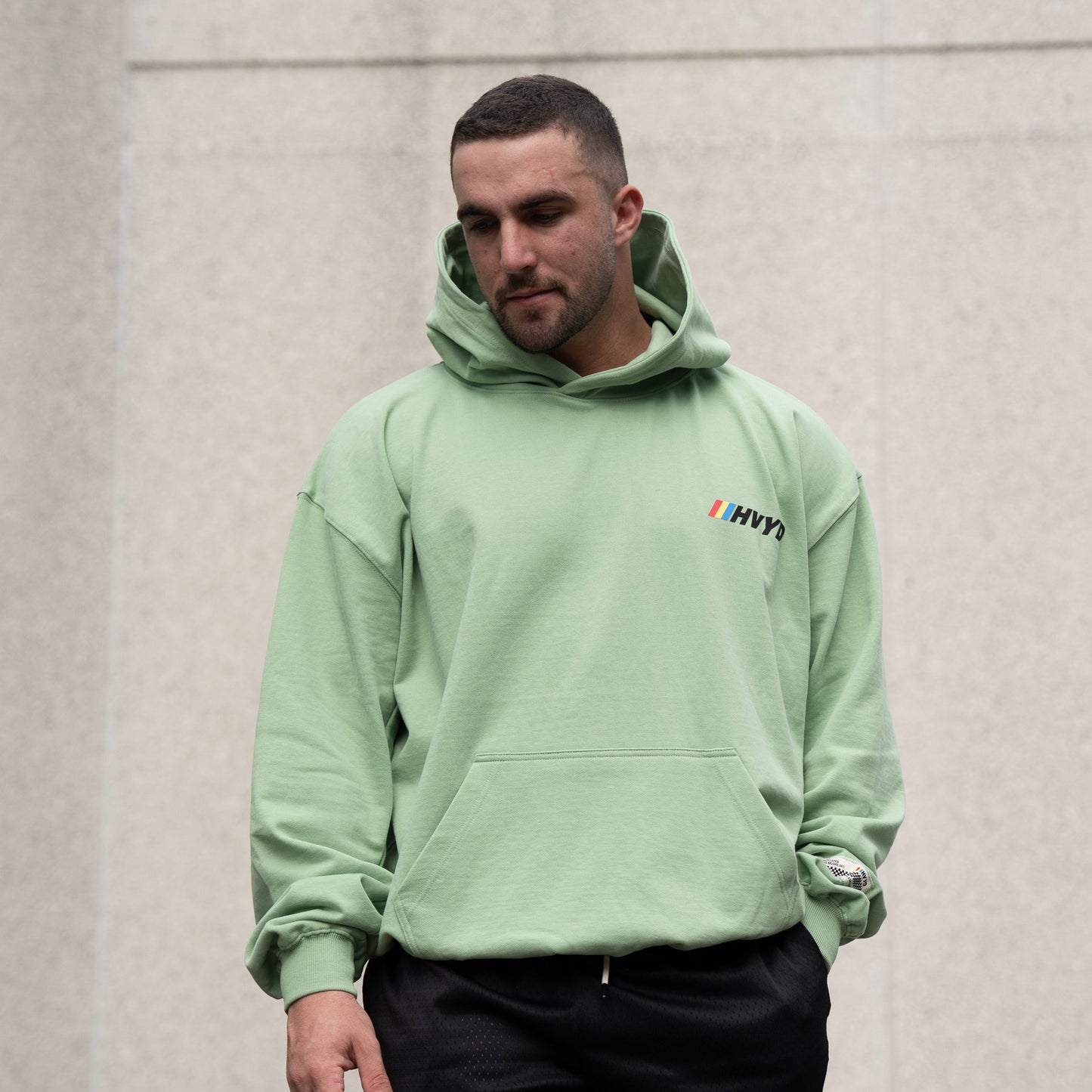 002 HVYD Race Terry Hoodie — Lime