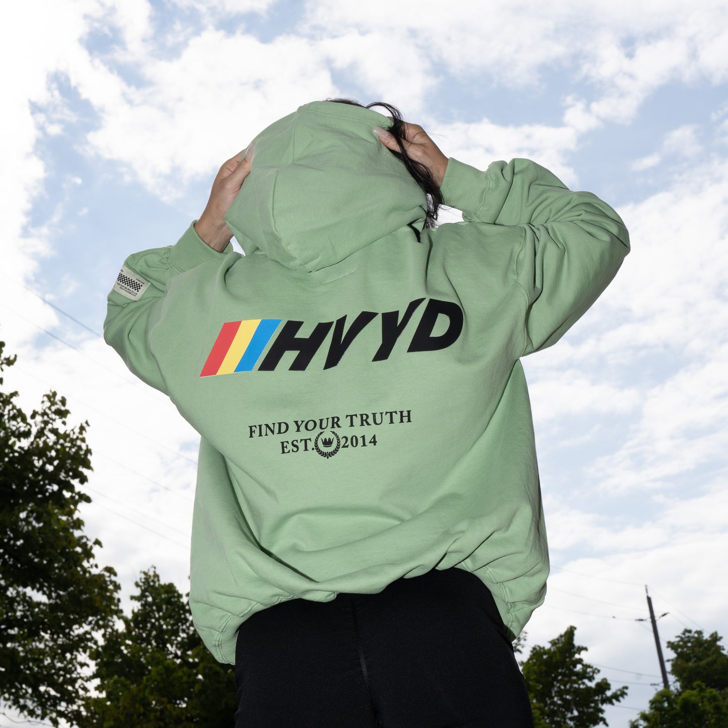 002 HVYD Race Terry Hoodie — Lime