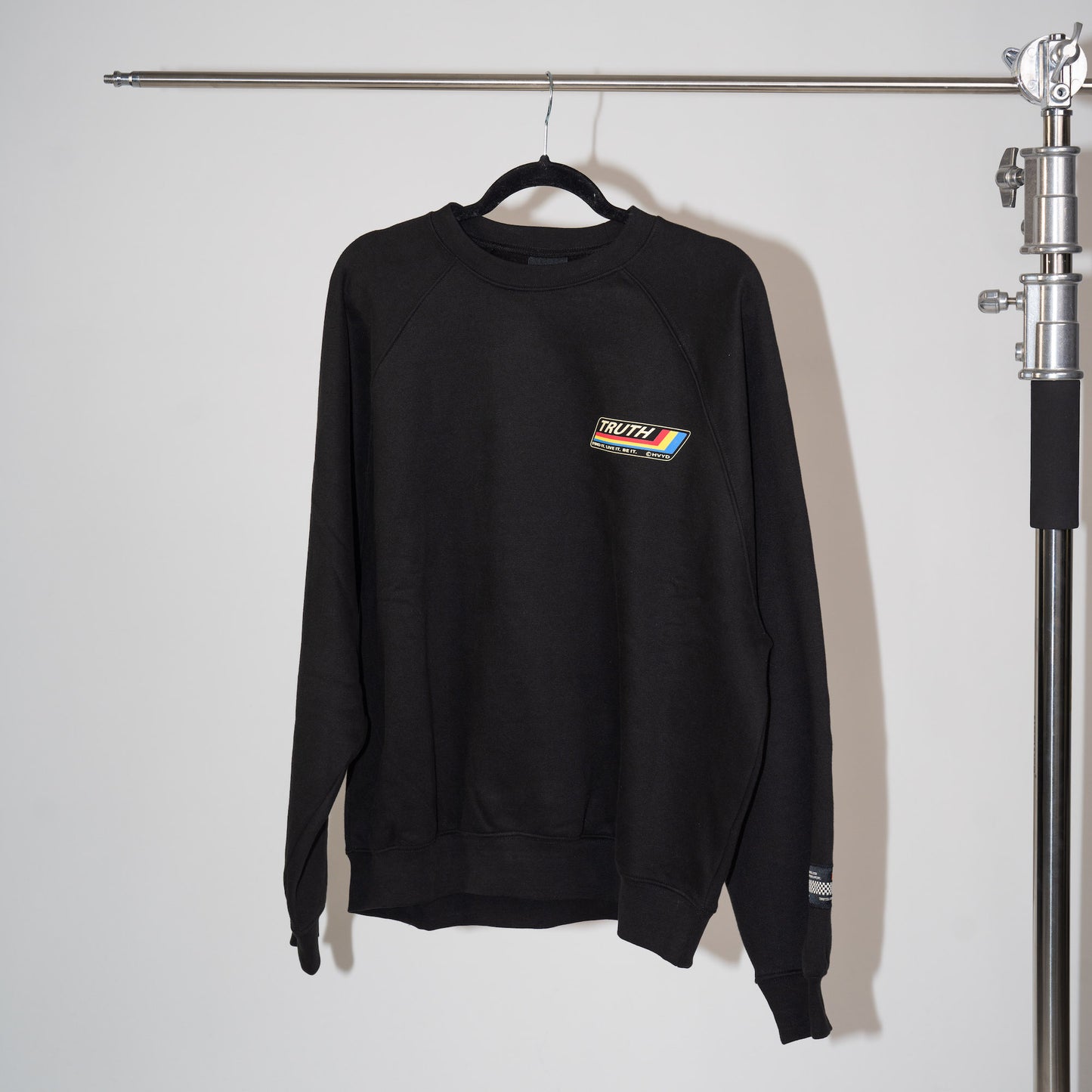 003 HVYD Truth Re-Edition Fleece Crewneck — Washed Black