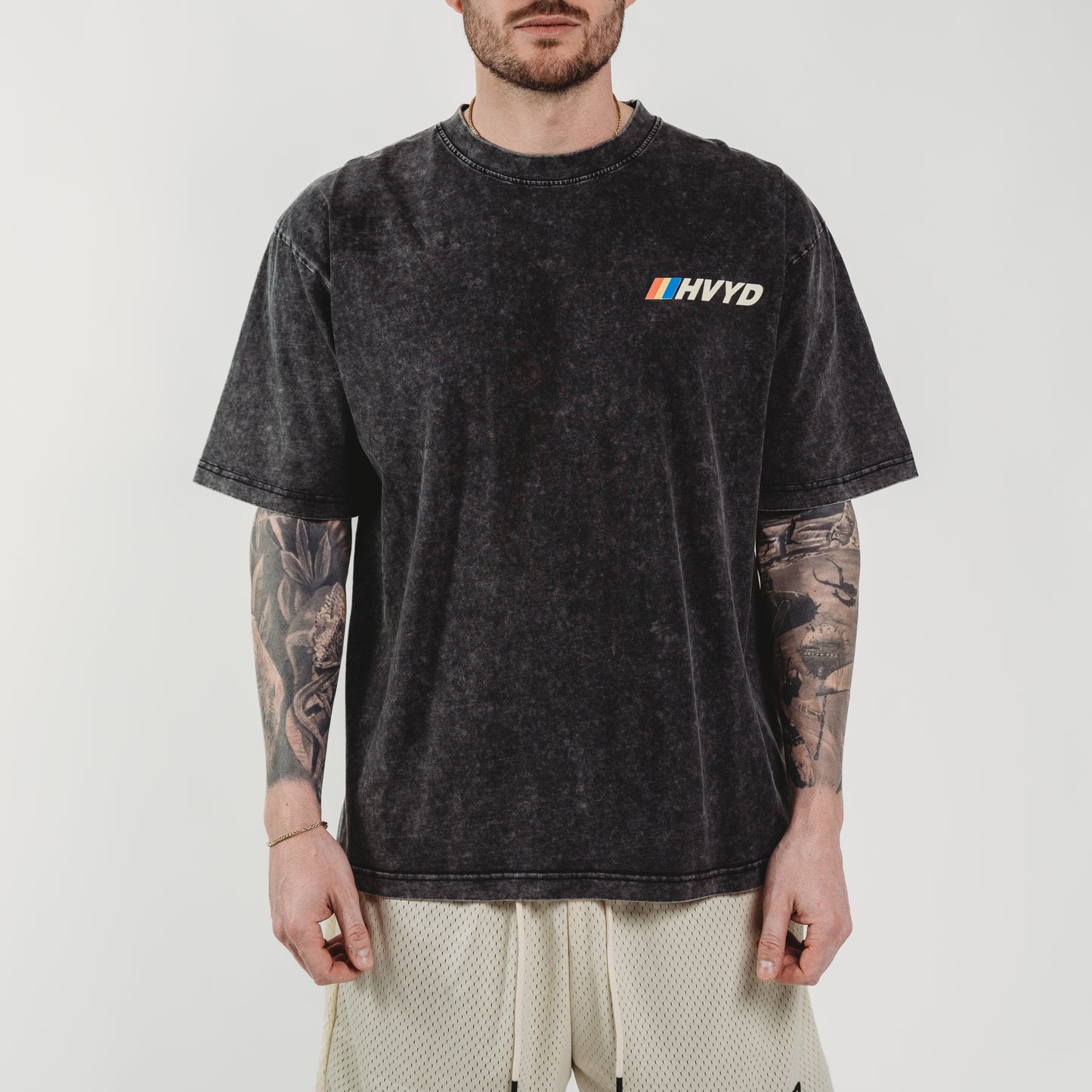 003 HVYD Race T-Shirt — Carbon Black
