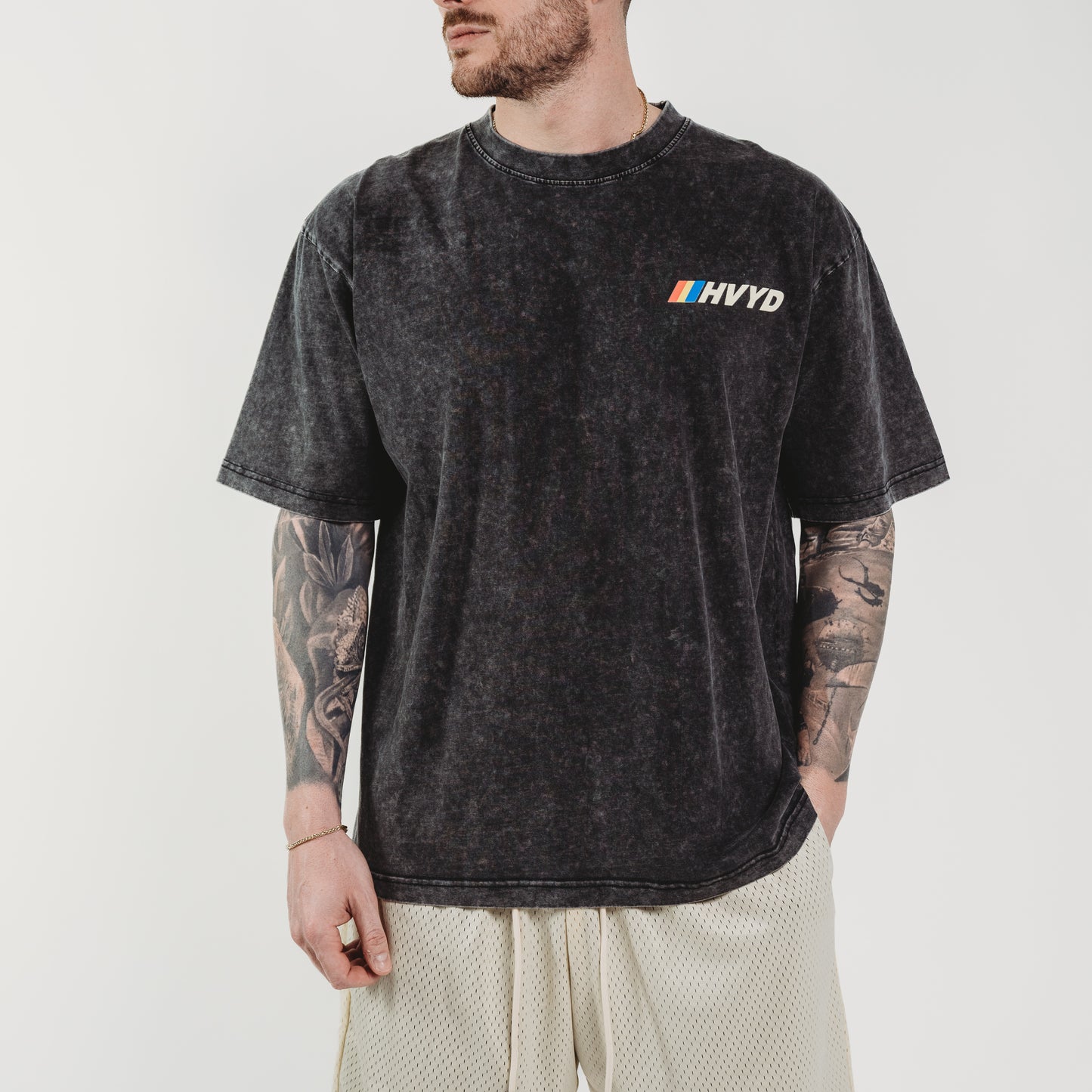 003 HVYD Race T-Shirt — Carbon Black
