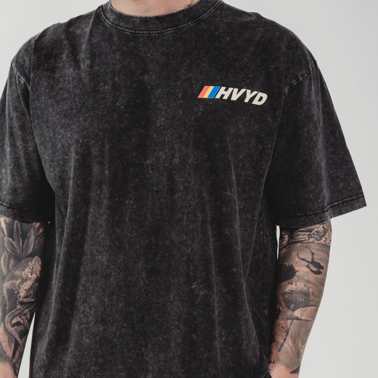 003 HVYD Race T-Shirt — Carbon Black