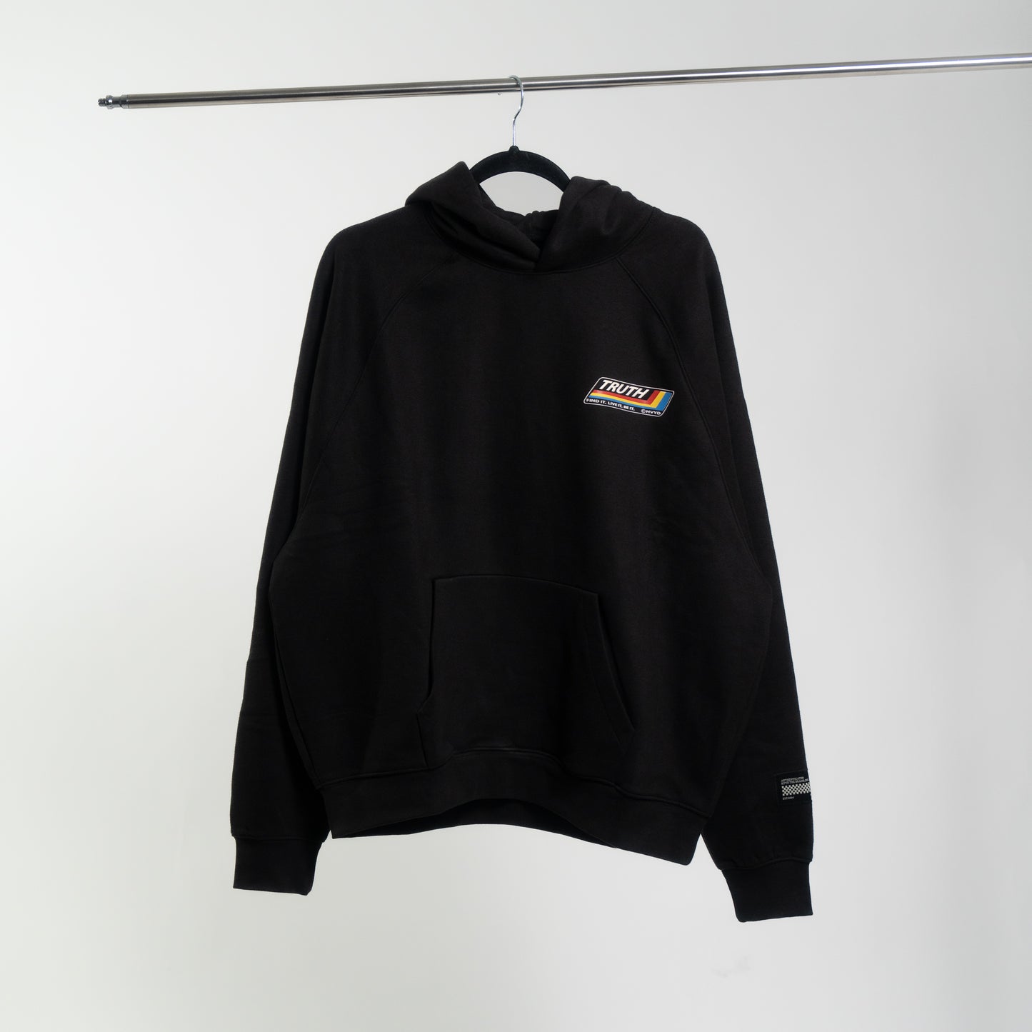 002 HVYD Truth Re-Edition Fleece Hoodie — Washed Black