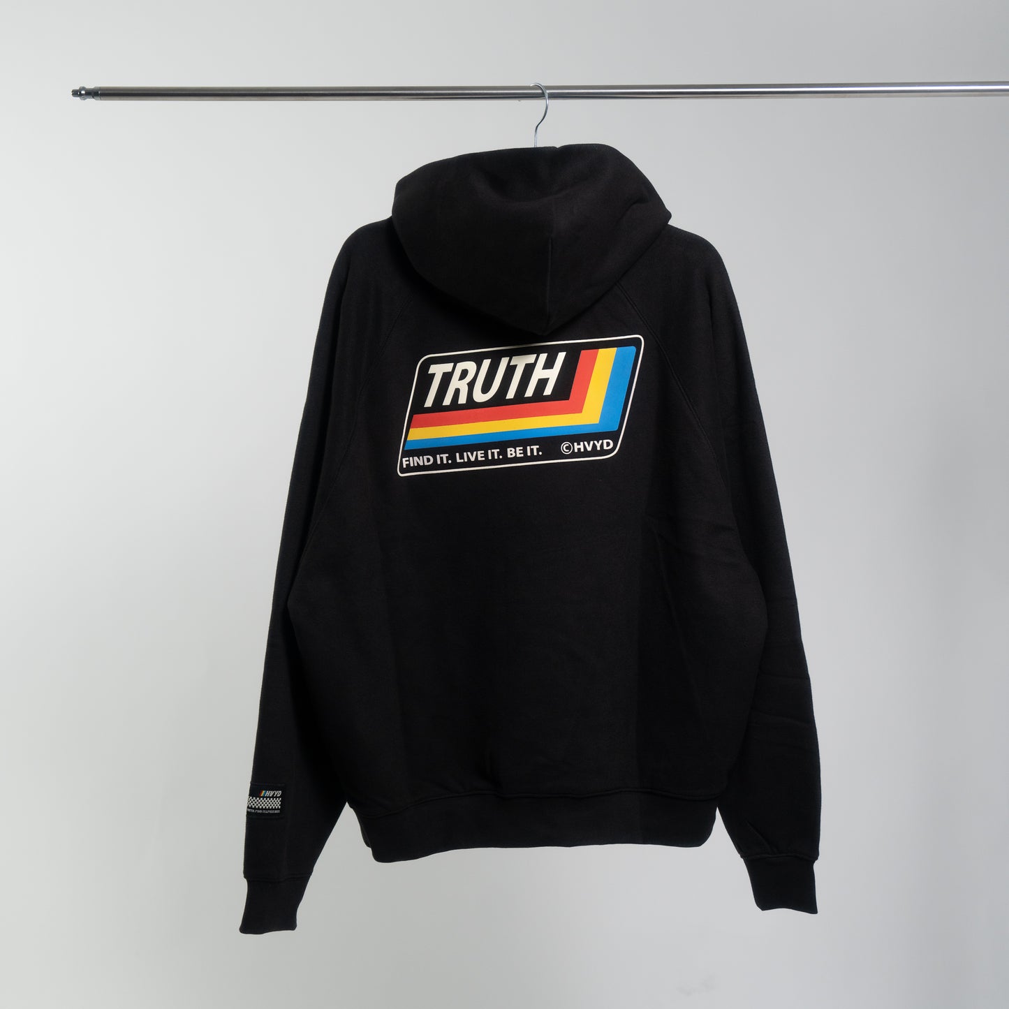 002 HVYD Truth Re-Edition Fleece Hoodie — Washed Black