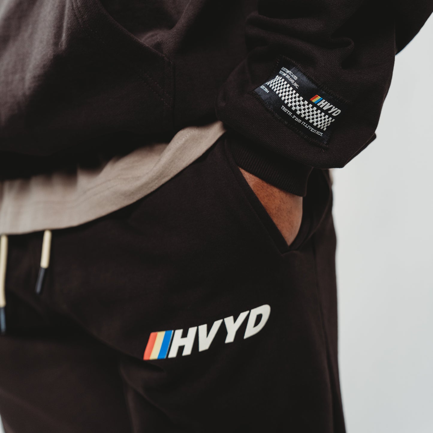 003 HVYD Race Terry Sweatpants — Washed Black