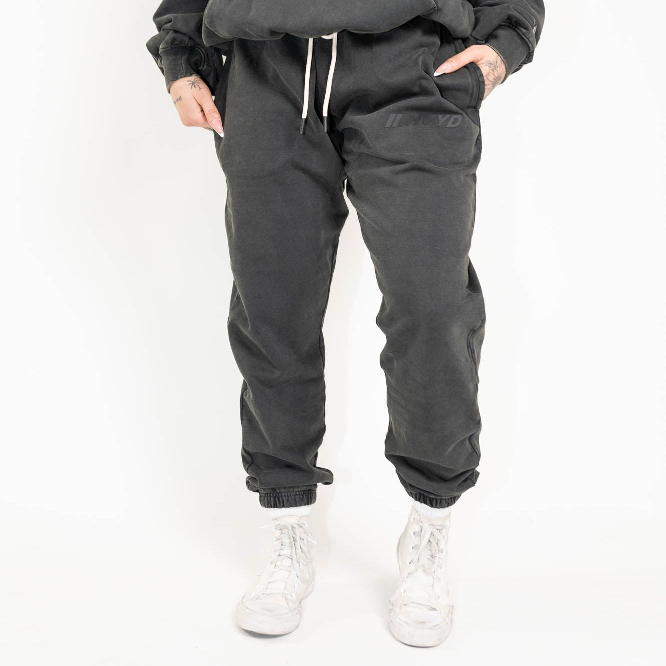 006 HVYD Truth Terry Sweatpants — Studio Black