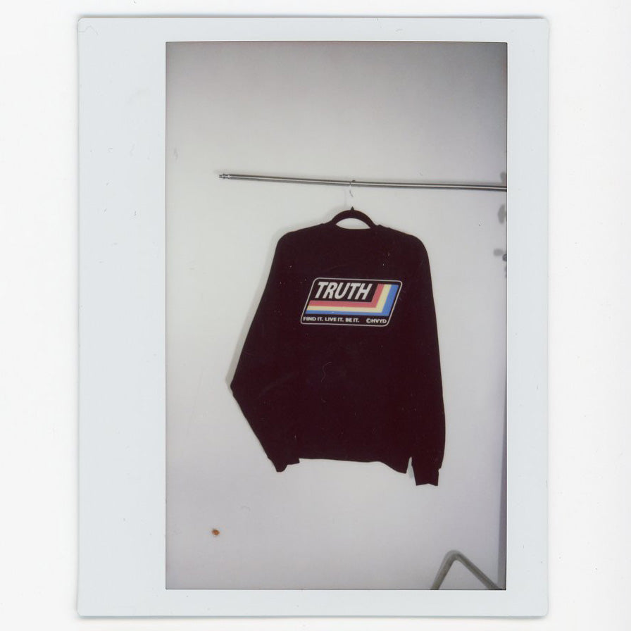 003 HVYD Truth Re-Edition Fleece Crewneck — Washed Black